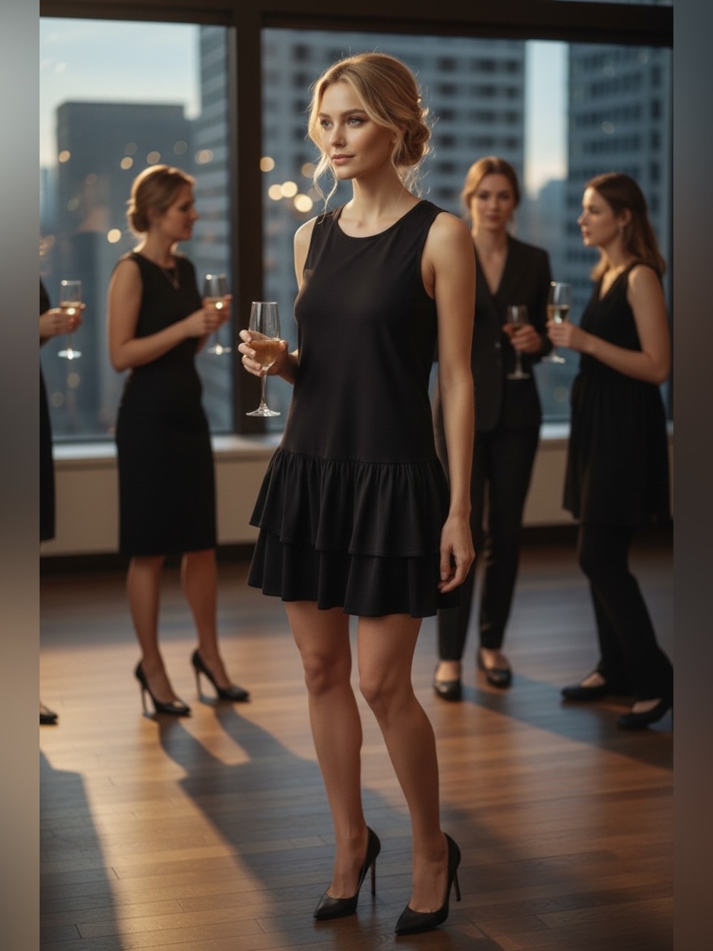 Camila Coelho Black Knit Dress
